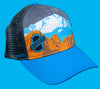 Hat Grey/Cyan Trucker Mtns