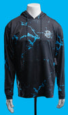 Long Sleeve Hoodie Tee Black Splatter