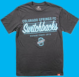 T-Shirt Black Cyan Lines